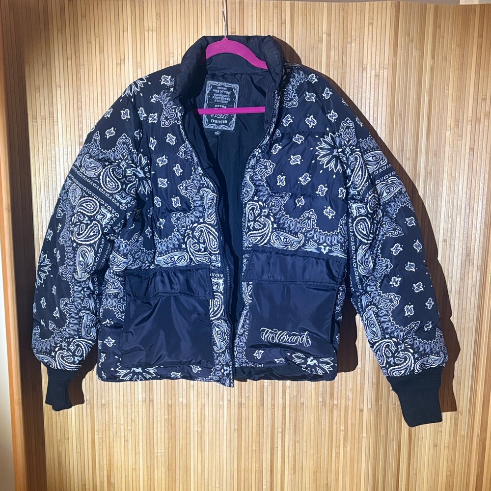 Paisley Patterned Puffer Jacket